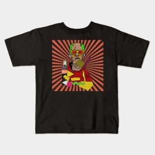 Frankenstein monster in pop art color Kids T-Shirt